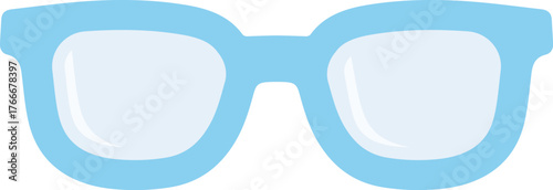 Blue glasses icon. Vector illustration.