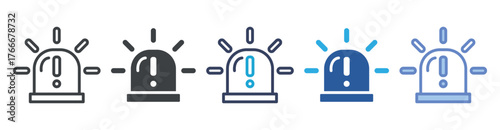 Emergency icon set multiple style collection