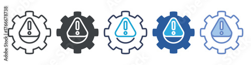 Alert icon set multiple style collection