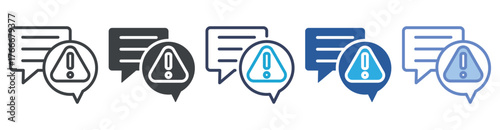 Discussion icon set multiple style collection