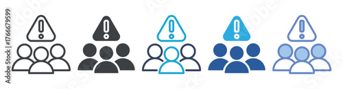 Team icon set multiple style collection