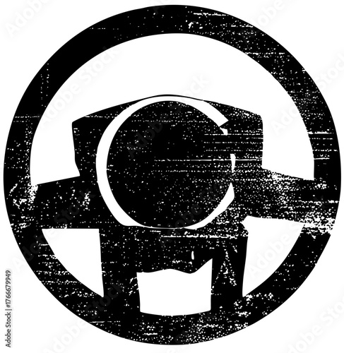 Camera focuses on subject within circular frame