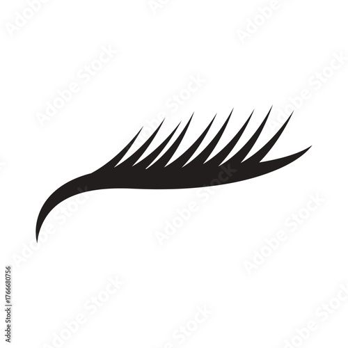 eyelash logo icon illustration  flat
