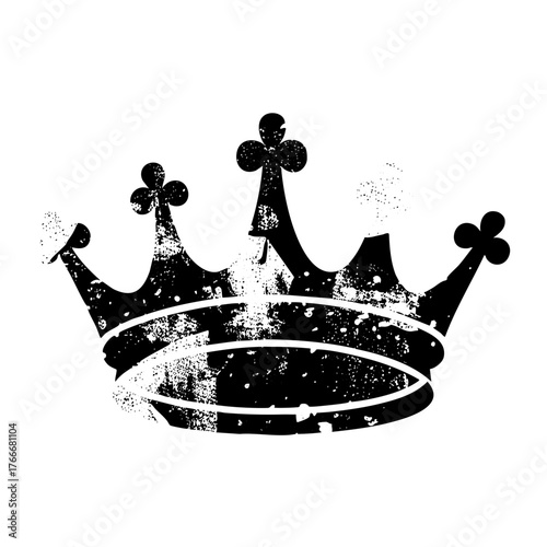 Crown in distressed texture