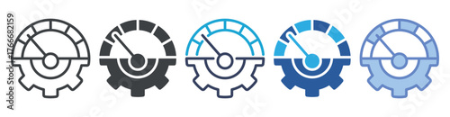 Performance icon set multiple style collection