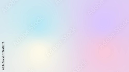 Seamless loop A soft, pastel gradient background with gentle color transitions of blue, yellow, pink, and purple.