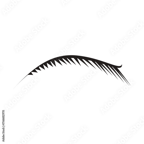 eyelash logo icon illustration  flat