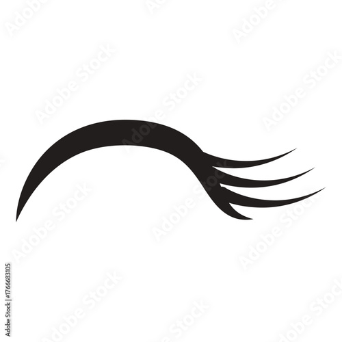 eyelash logo icon illustration  flat