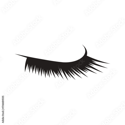 eyelash logo icon illustration  flat