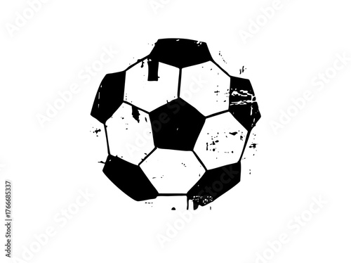 Soccer ball breaks apart in dynamic action