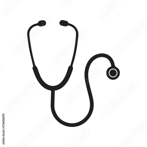 stethoscope silhouette vector