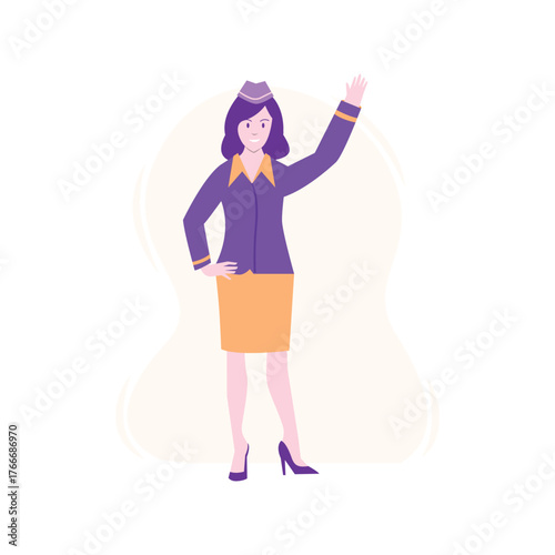 Event Hostess Vector Illustration Which can easily edit or modify
