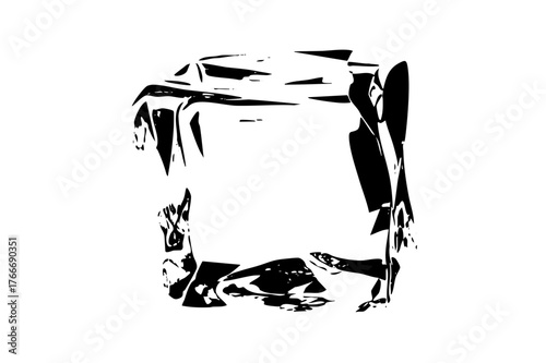 Abstract Frame Defines Modern Composition for Graphic Design