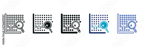 Correlation Icon Set Consisting of Multiple Styles Vector Illustration
