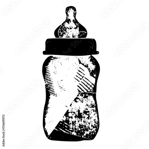 Baby bottle texture within a illustration