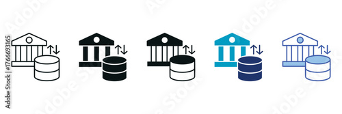 Data Governance Icon Set Consisting of Multiple Styles Vector Illustration