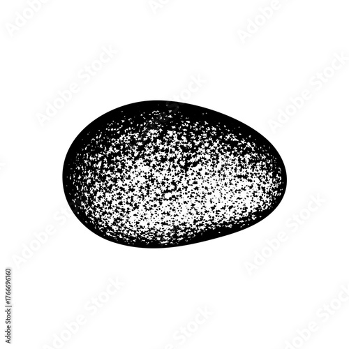 Texture granular within oval frame