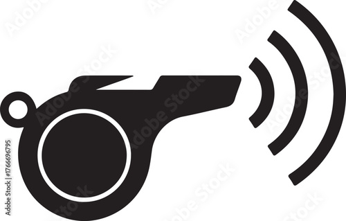 Whistleblowing Alert: Official Sound of Sports Authority and Rule Enforcement Symbol