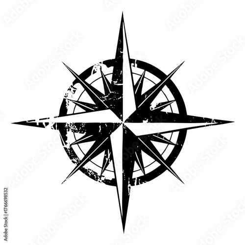 Compass Points Direction in Nautical Design