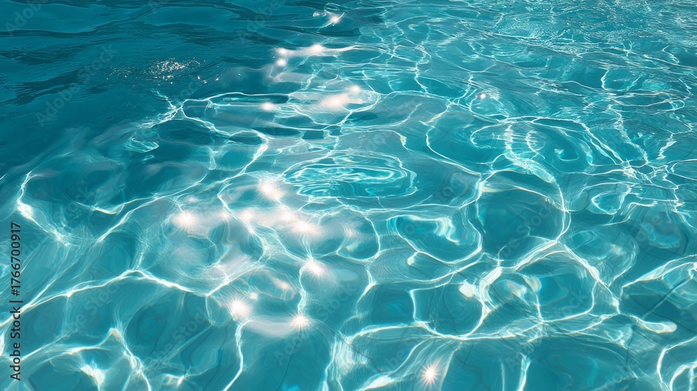 Fototapeta premium Sunlit water surface with rippled patterns. Artificial intelligence image