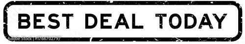 Grunge black best deal today word square rubber seal stamp on white background