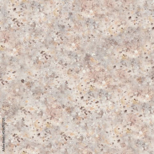 Granite stone texture painted with gray-beige watercolors. Natural abstract watercolor background. Seamless stone pattern.