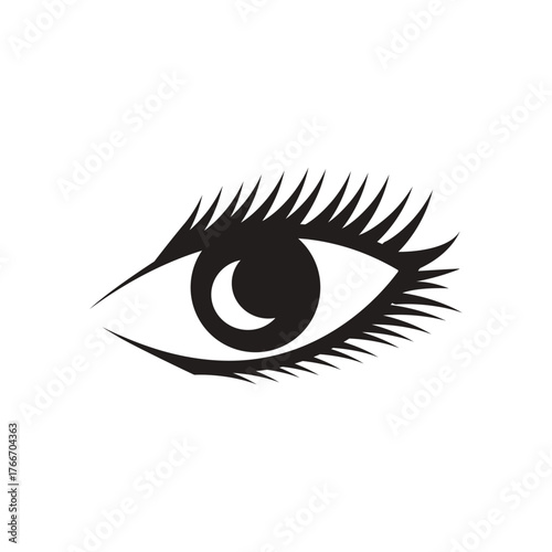 eye logo icon illustration flat
