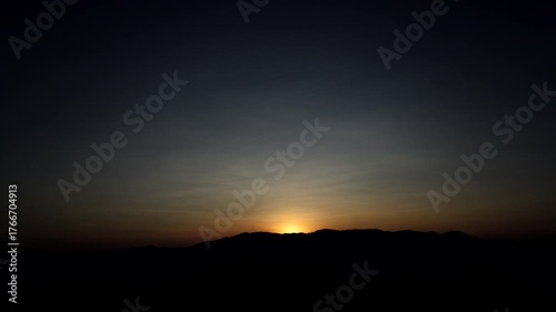 Time Lapse, Beautiful landscape, sunbeam with fog in the morning, Mae Moh, Lampang viewpoint