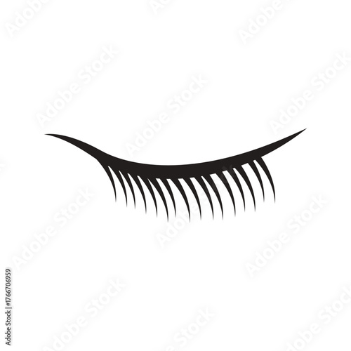 eyelash  logo icon illustration flat