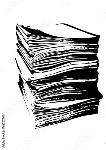 Paper stacks organize information in an office