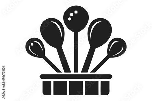 measuring spoon set multiple spoons kitchen tool icon