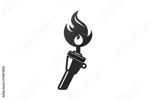 mini torch handheld compact flashlight outdoor tool icon