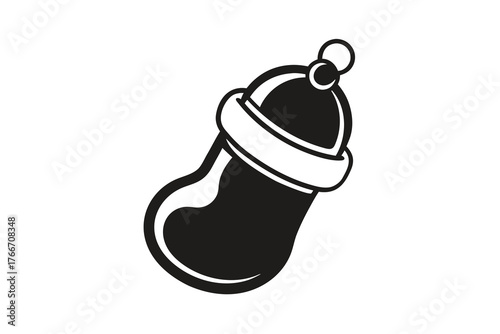 stocking with bell icon tiny jingle festive Christmas decoration