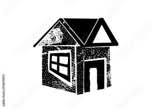 House illustration presents texture for real