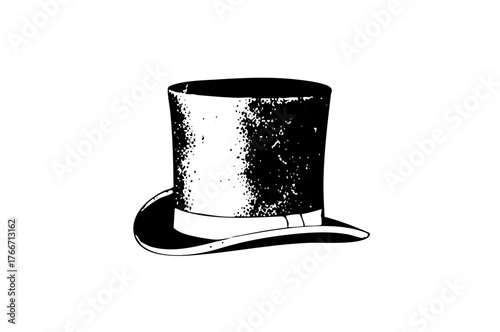 Top Hat Illustrates Elegance in Vintage Fashion