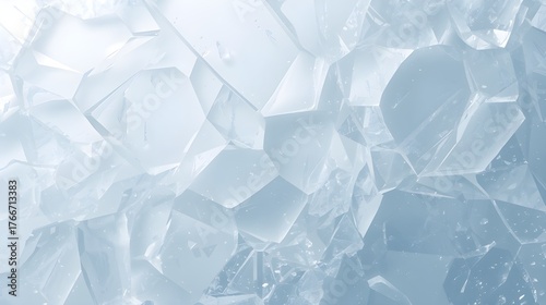 Fractured Ice Crystal Texture – Abstract Frozen Winter Surface