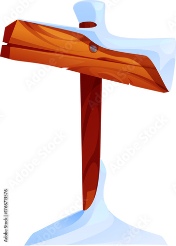 Rustic Signboard in Winter
