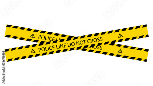 Double police line do not cross.