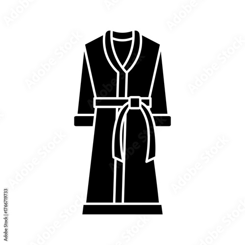 bathrobe icon on white background