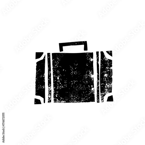 Suitcase texture in travel arrangements