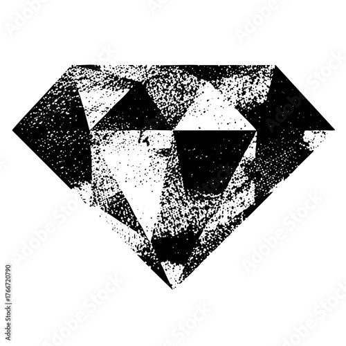 Diamond reveals wolf portrait in texture