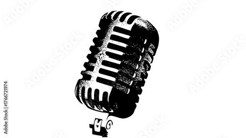 Vintage microphone technology in a recording studio