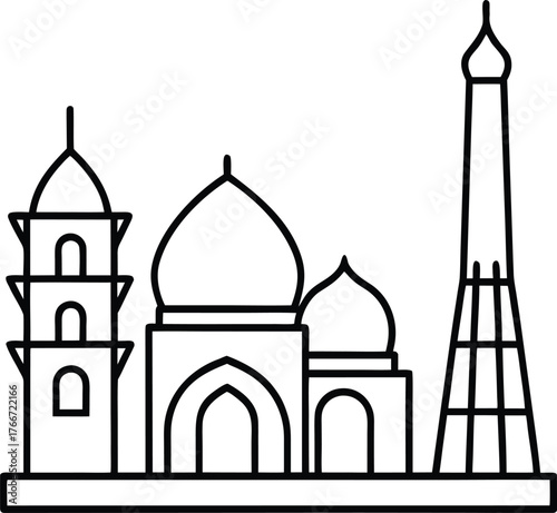 taj mahal vector illustration