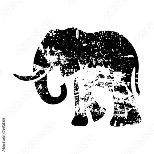 Elephant texture in distressed