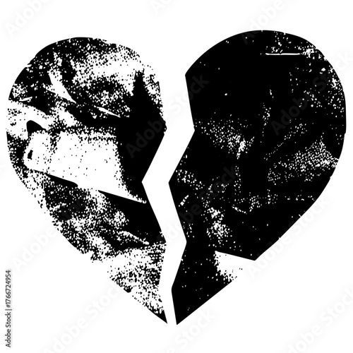 Broken heart splits apart in distress