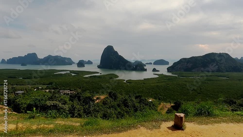 mountain landscape with a mountain