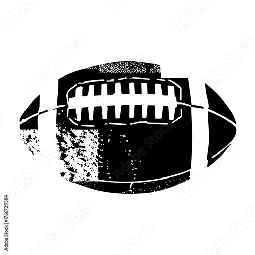 Football Illustrates Texture in Distressed Graphic