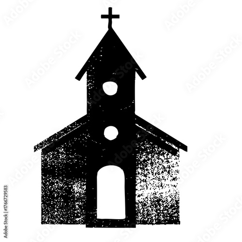 Church Stands Silhouetted Against Sky, Religious for Faith-Based Campaigns