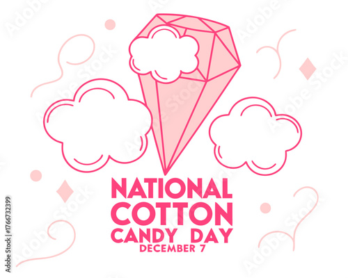 National Cotton Candy Day Celebration with Pink Diamond and Clouds for a Sweet Treat