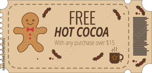 Free hot cocoa coupon ticket
